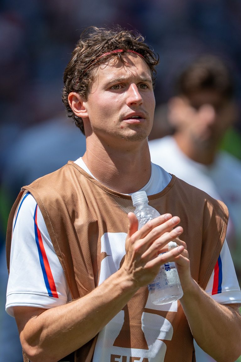Brenden Aaronson with the USMNT during the 2026 World Cup