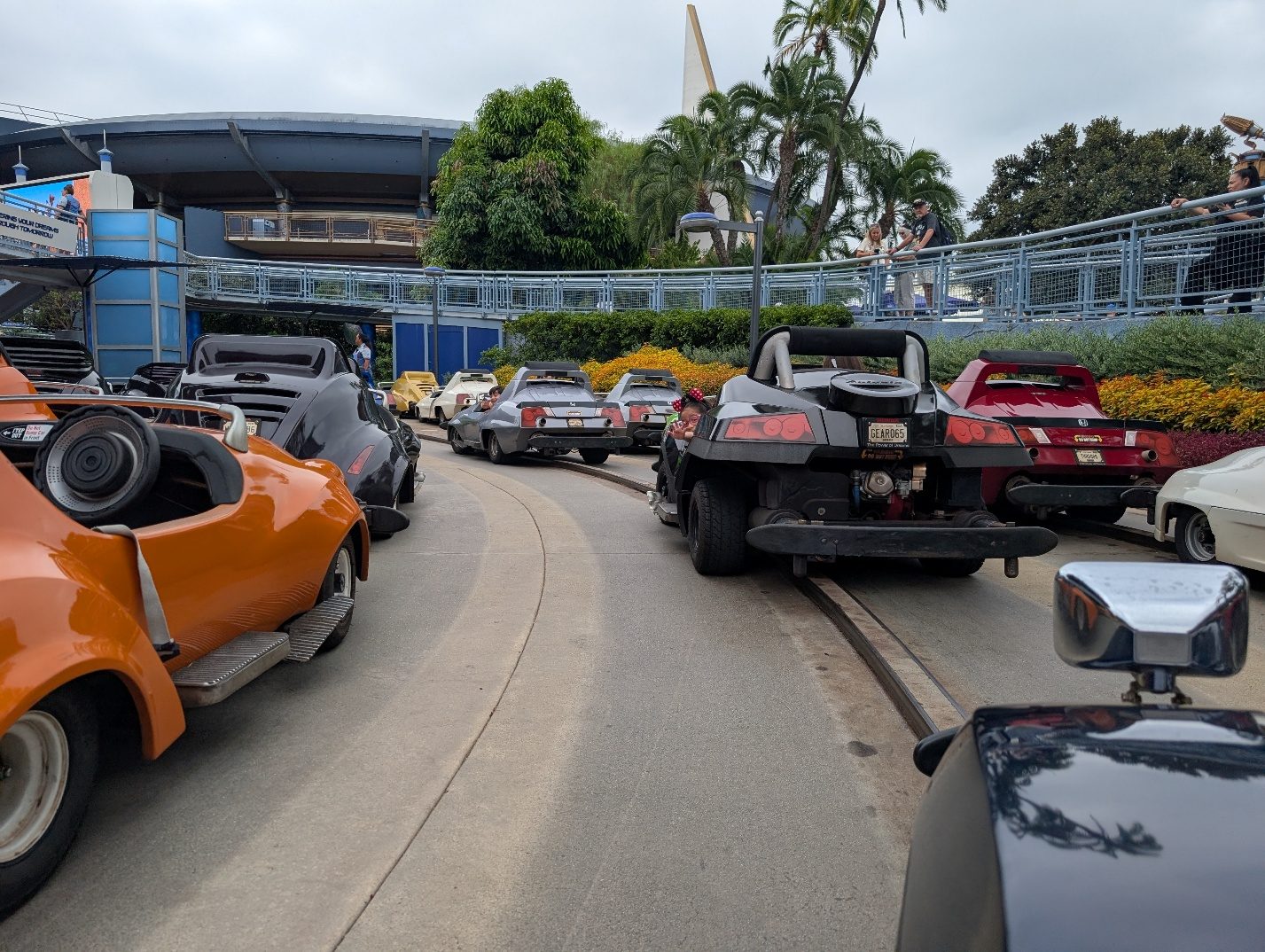 Cars on Autopia at Disneyland.