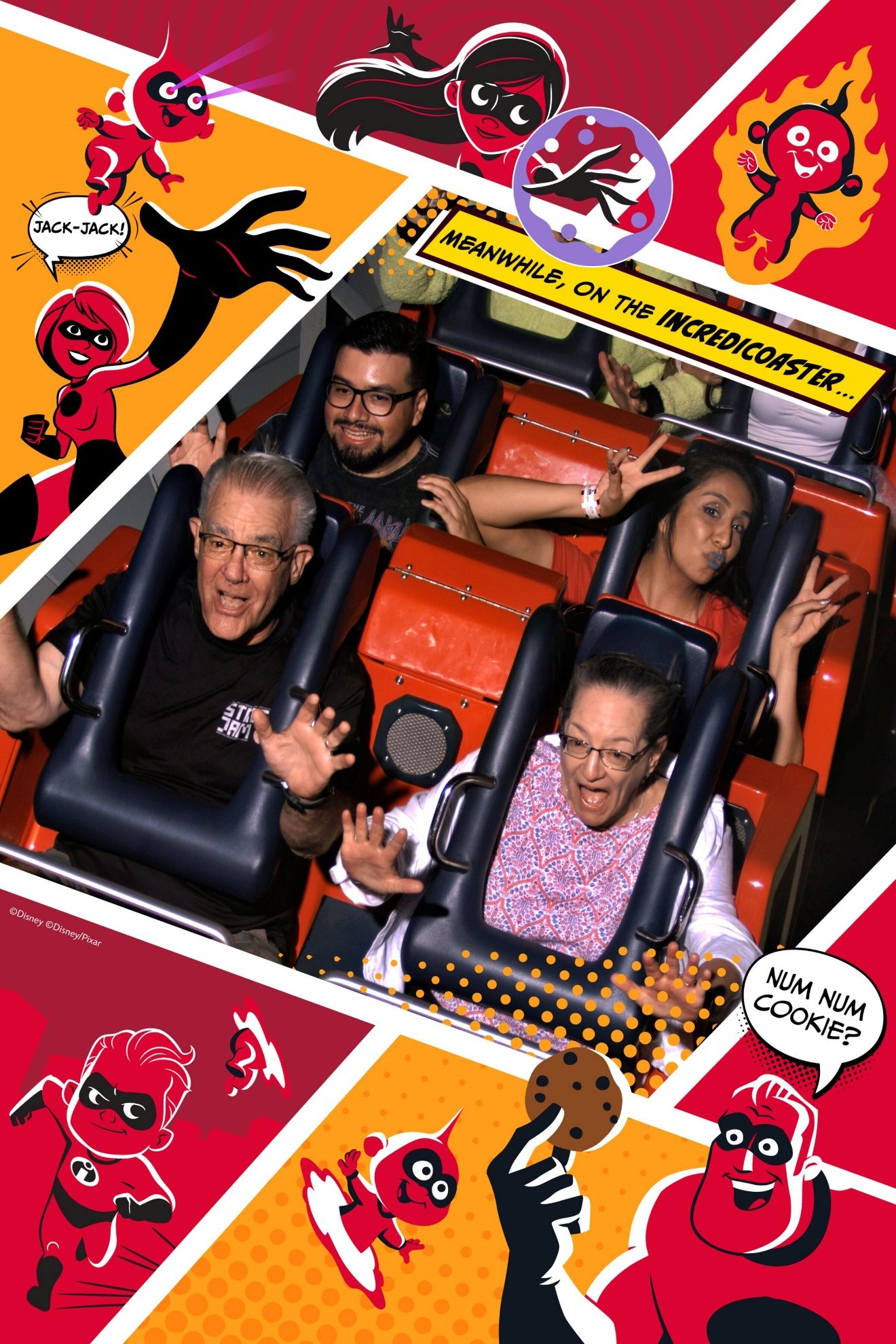 Incredicoaster ride photo during Oogie Boogie Bash.
