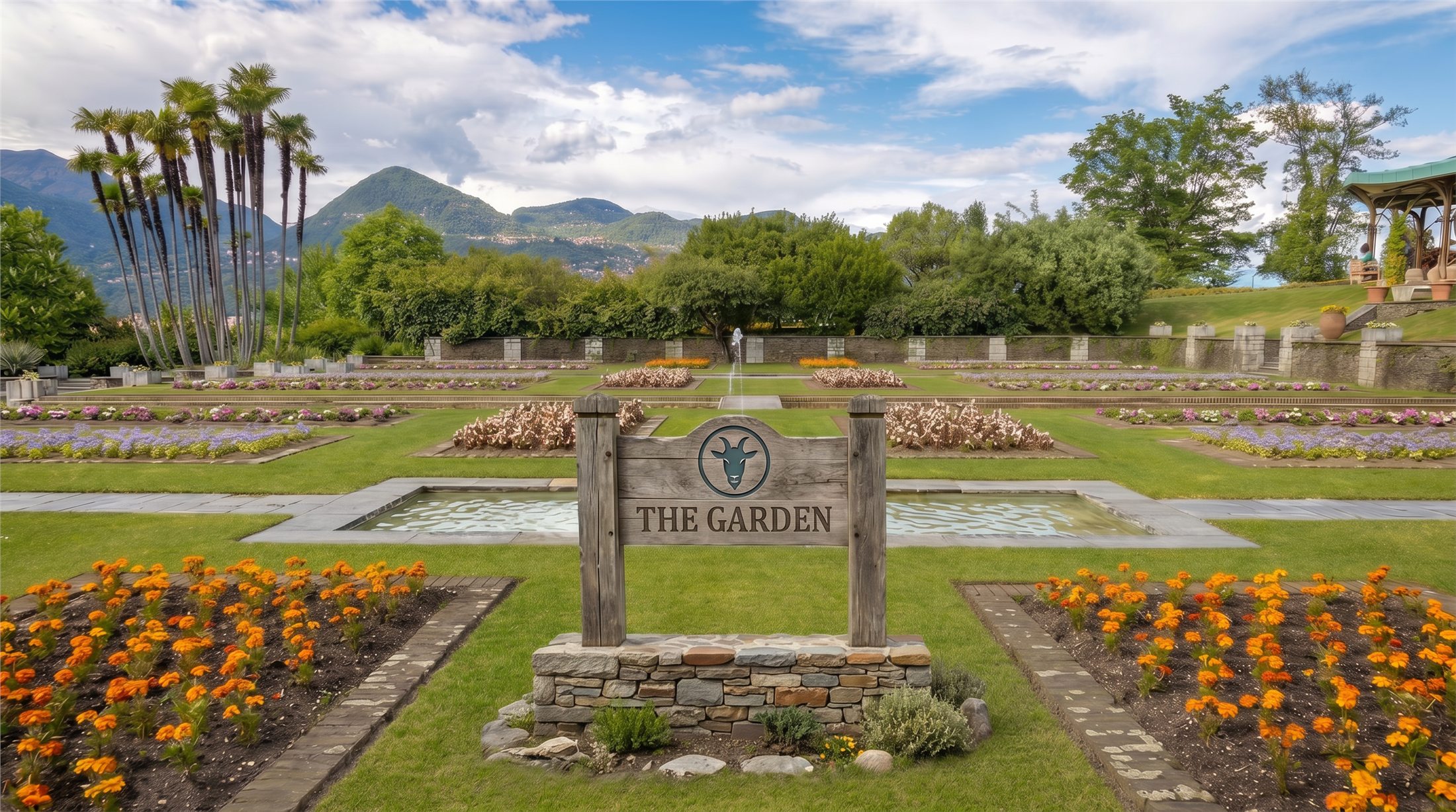 The Garden destination sign for Goatland projects and experiments.
